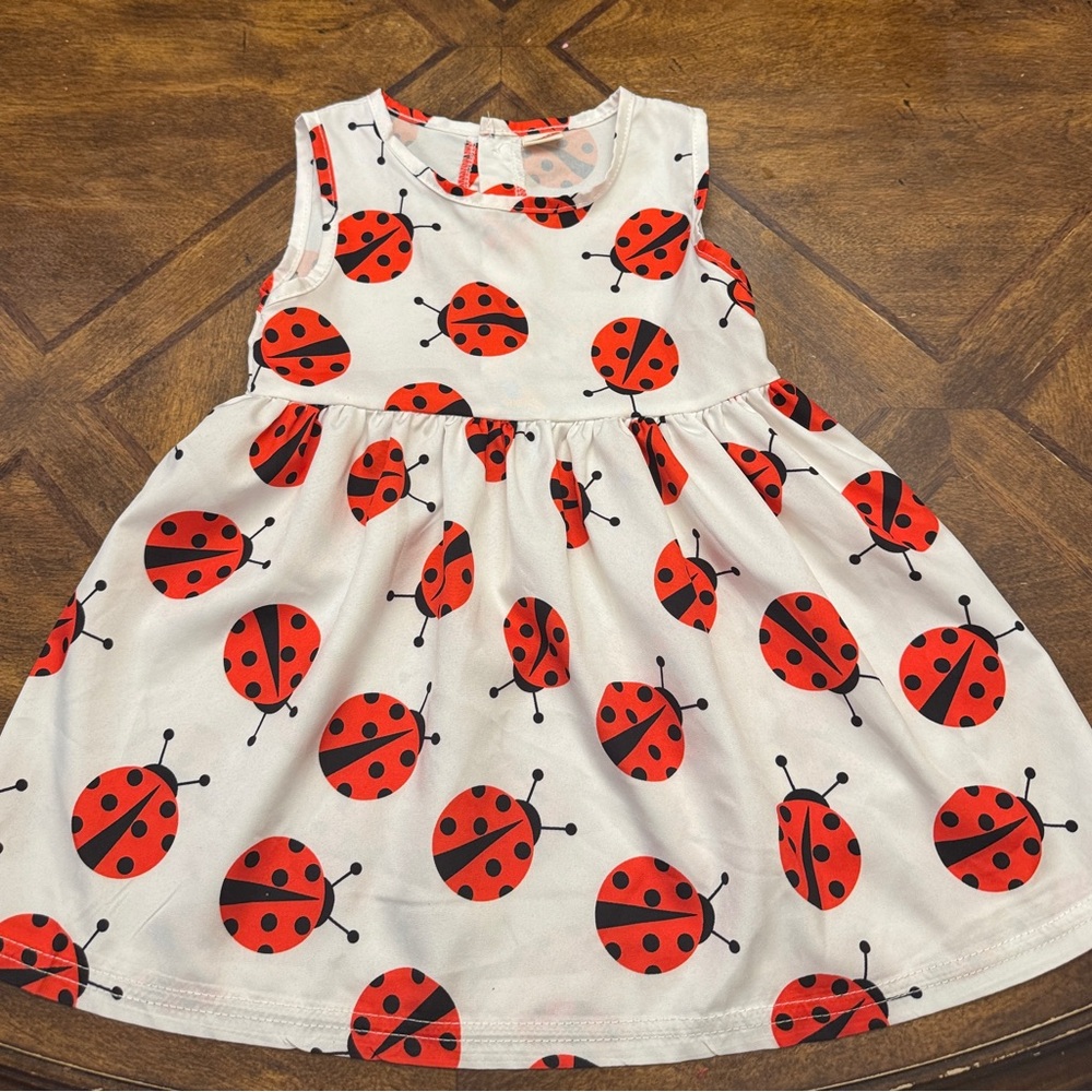 Adorable Ladybug Print Kids Dress size 12 months in USA